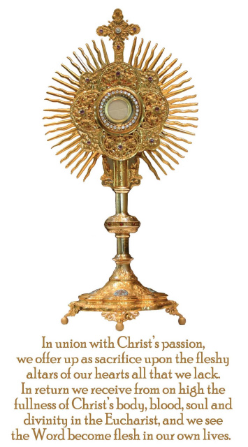 Eucharistic Adoration Prayer Card